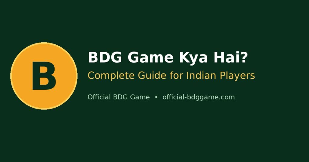 BDG Game kya hai complete guide for Indian players
